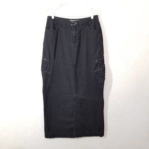 MAC GEAR Long Black Skirt  goth punk MD